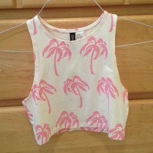 Palm tree crop top