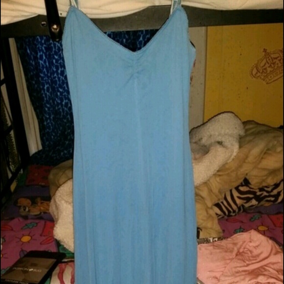 Pretty blue prom dress