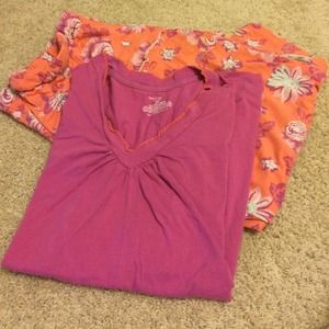 purple and orange pj set