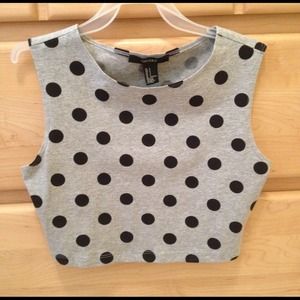 Polka dot crop top