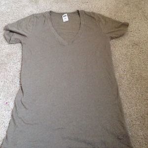 Brown v-neck