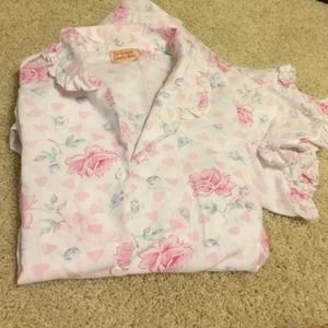 pink floral pj set