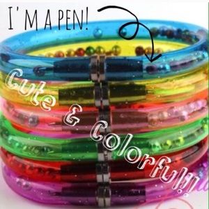 Wall mount jewelry box & 13 pen bracelets