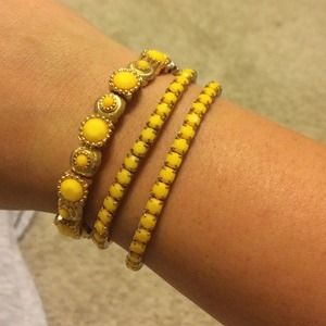 yellow bracelets
