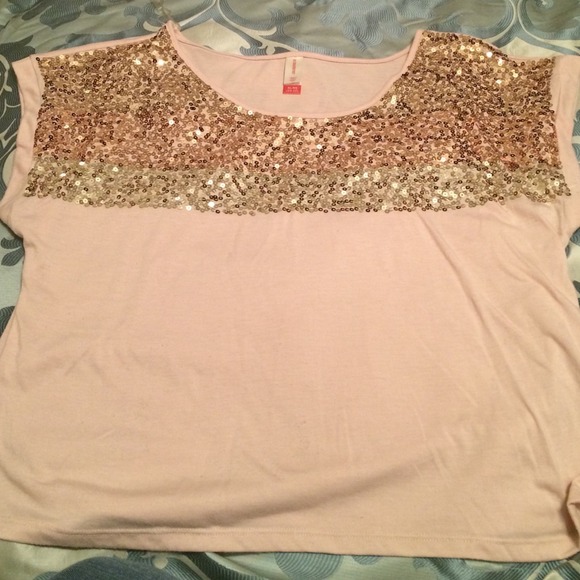No Boundaries sequined top