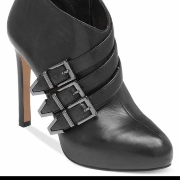 Vince Camuto Boots - Vince Camuto belted Ashia black bootie