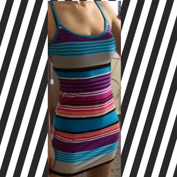 🚫Sold🚫N͜͡E͜͡W͜͡ Derek Heart Striped Mini Dress! - Picture 2 of 4