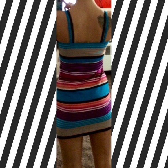 🚫Sold🚫N͜͡E͜͡W͜͡ Derek Heart Striped Mini Dress! - Picture 3 of 4