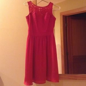 Red Lauren Conrad dress