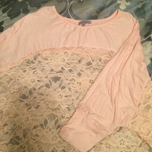 Light pink lace shirt