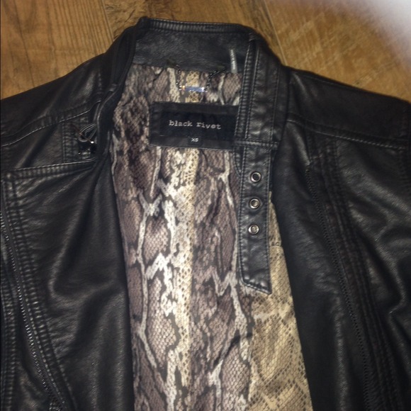 Black leather jacket