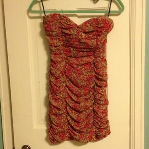Forever 21 Strapless Floral Dress