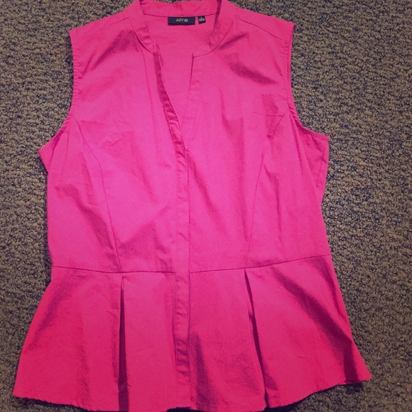 Pink peplum blouse NWOT