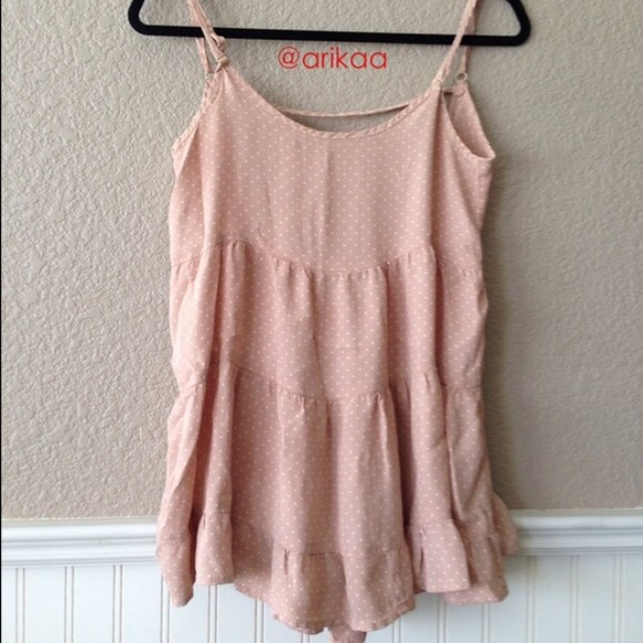 🌸BRANDY MELVILLE PINK POLKA DOT JADA DRESS🌸