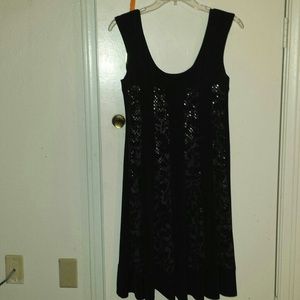 Black dress with pattern
