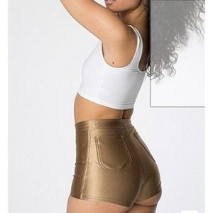 American apparel gold disco short