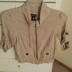 Tan zip up jacket