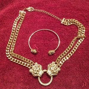 Leopard necklace with matching bangle