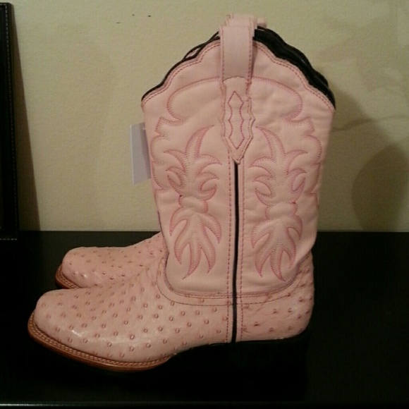 Double H Shoes - Pink cowboy boots