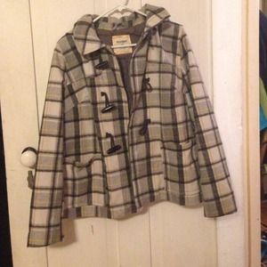Plaid peacoat