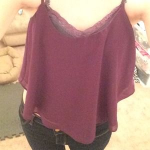 Dark purple cropped tank