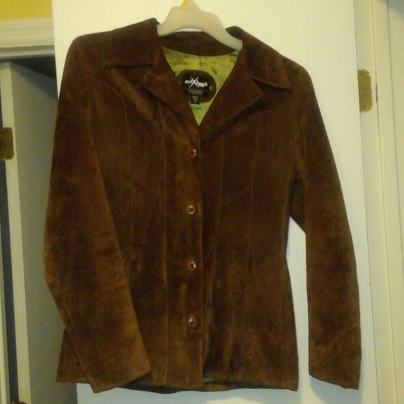 Brown suede jacket - Picture 1 of 4