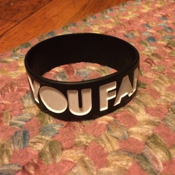 "You fancy huh?" rubber bracelet