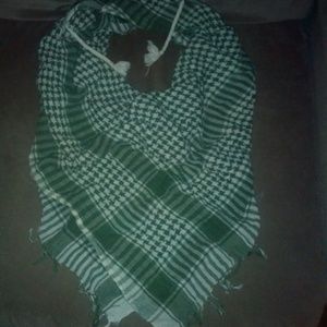 Green checkered scarf
