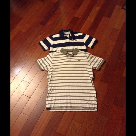 Aeropostale grey/white and blue/white men's tops