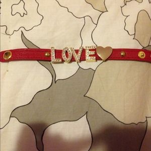 Must have red leather and gold bracelet