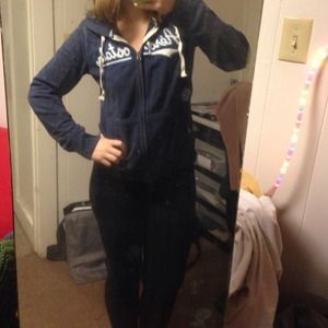 Navy Blue Aeropostale Zip Up Sweatshirt