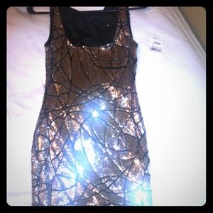 Silver fitted dress
