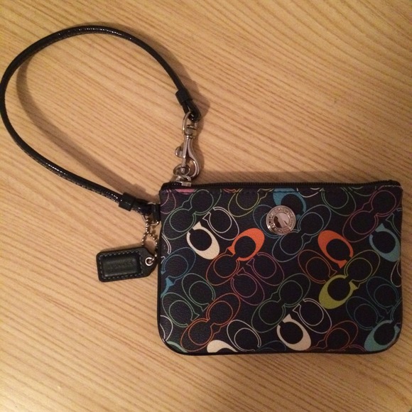 Authentic small Coach wristlet