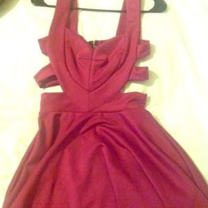 Cutout skater dress