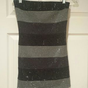 Studded tube dress black & grey Bebe dress size s