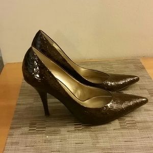 Brown Patent leather Pump