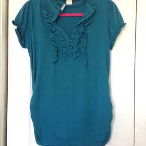 Teal work blouse