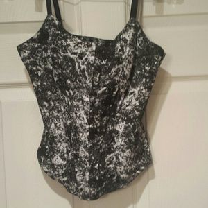 Black & white size M Betsey Johnson corset top
