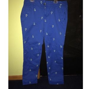Blue Anchor cropped pant