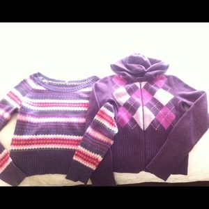 BUNDLE: Aeropostale and DKNY argyle sweaters