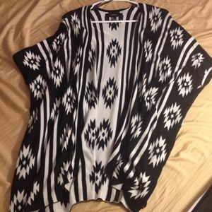 Inca print long cardigan