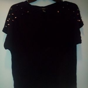 Black studded f21 shirt
