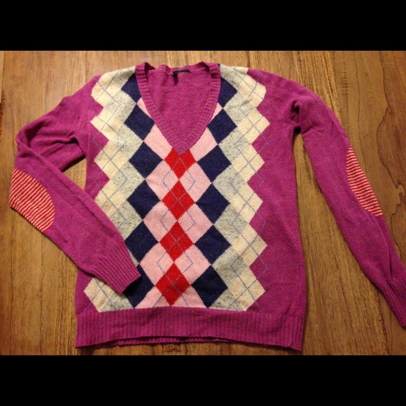 benetton argyle sweater