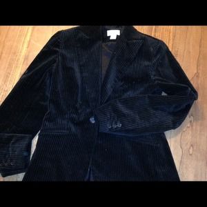 Loft Velvet Pinstripe Stretch Jacket