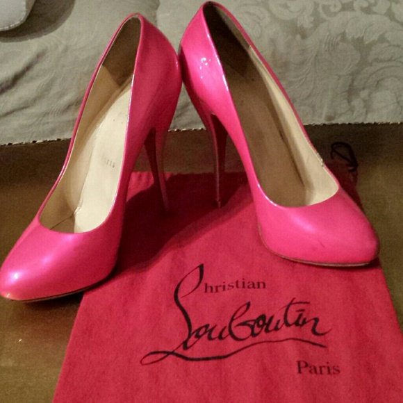 Christian Louboutin Shoes - Christian Louboutin Feticha Pink Metallic Pumps