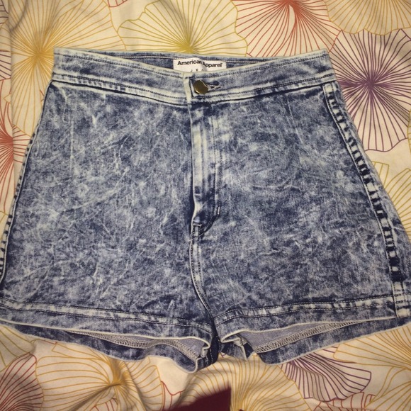 AA blue acid wash easy Jean shorts