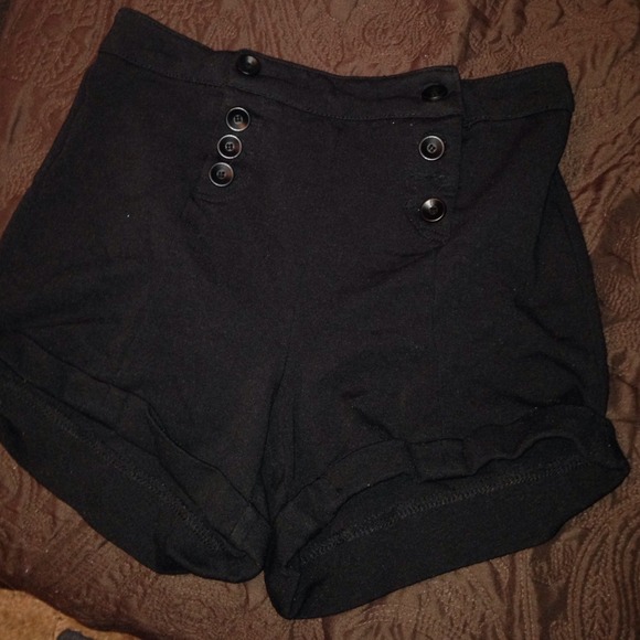 black shorts