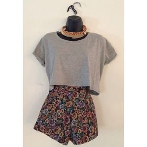 Grey Crop Top