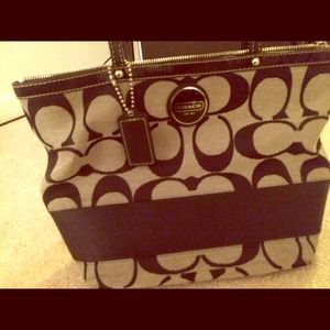 Black Coach Bucket purse