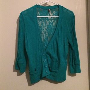 Cute green lace cardigan